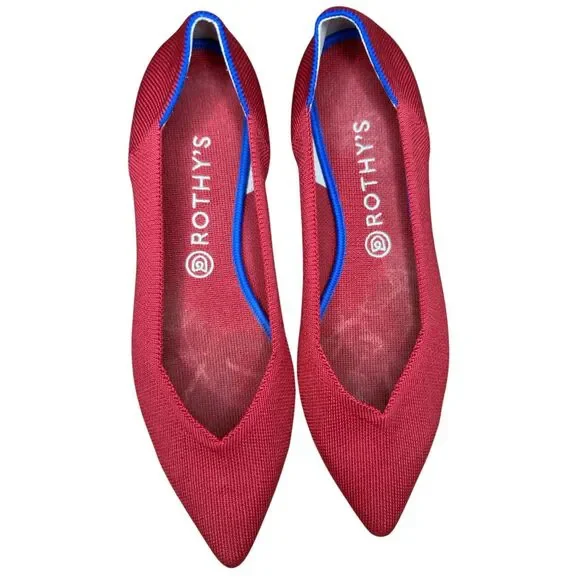 Rothy's The Point Flat in Chili Red Size: W11 - Picture 2 of 7